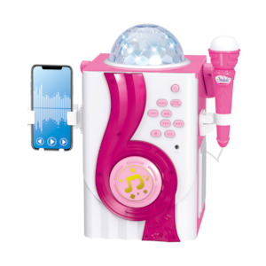 TechXtras Bluetooth Karaoke With Disco Lights Pink