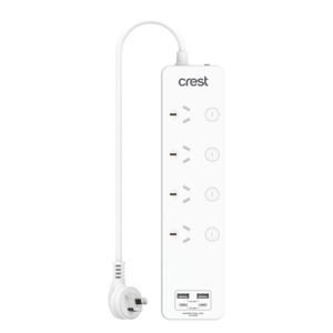 Power Boards: PD 30W Power Board 4 Sockets Switched with 4 USB Ports & Surge Protection