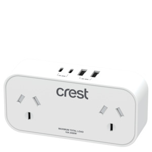 Power: PD 30W Power Adaptor 2 Sockets with 4 USB Ports