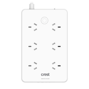 Power Boards: PD 30W Power Hub 6 Sockets Master Switch with 4 USB Ports & Surge Protection