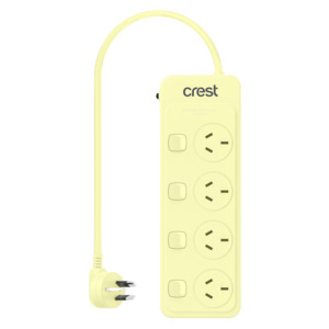 Power Boards: Power Board 4 Sockets 4 Switches - Citrus