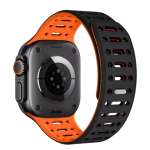 Crest Sports Watch Strap 42-49mm Black Orange