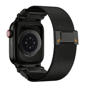 Crest Milanese Heavy Duty Watch Strap 42-49mm Black