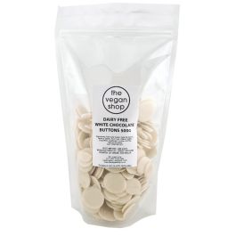 Products: Dairy Free White Baking Chocolate Buttons 400g - The Vegan LTD