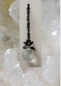 Snowflake Obsidian Crystal Suncatcher
