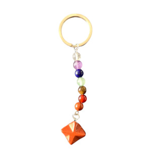 Red Jasper Merkaba Keychain