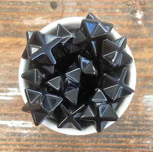 Merkaba Stars: Black Obsidian 13mm Merkaba Star