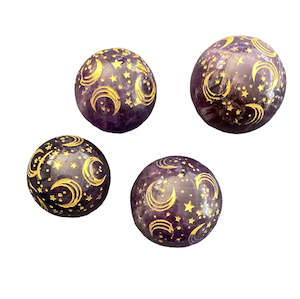 Stars: 20mm Amethyst Moon & Stars Sphere