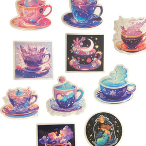 Retro Cup 10pc Bag of Stickers