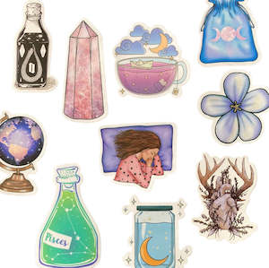 Stickers: Witches & Magic 10pc Bag of Stickers