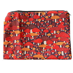 Bags And Purses: Mushroom Zip Makeup Bag