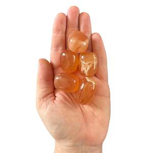 The Hive Collection: 25-30g Honey Calcite Tumble