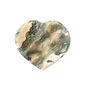 76g Moss Agate Heart Bowl