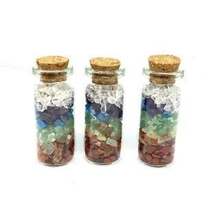 Chakra chip Glass Bottle 5cm