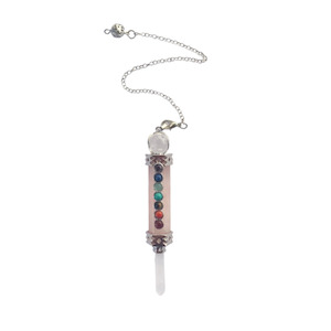Pendulum: Chakra Wand Pendulum Rose Quartz