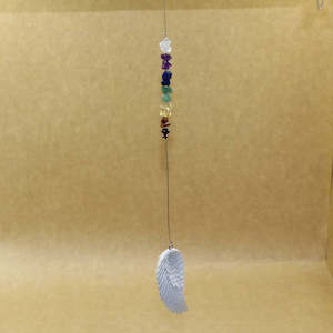 Hanging Crystals: Hanging Chakra Angel Wing