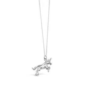 Pendants: 925 SS Unicorn Necklace 40cm