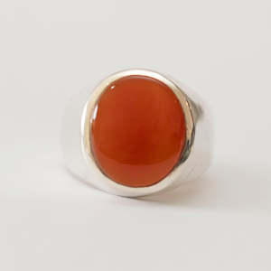 Rings: Carnelian Sterling Silver Rings