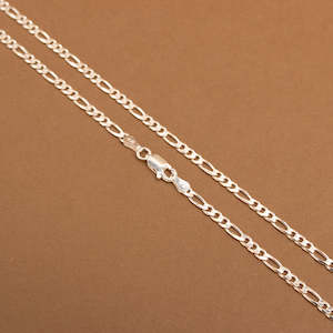 SS Chain Figaro Diamond cut 60cm
