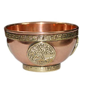 Incense Holders: Resin Copper Bowl Tree of life