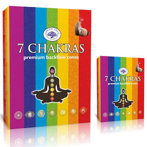 Green Tree 7 Chakras Backflow Cones