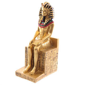 Ramesses the 2nd Seated on Hieroglyphic Throne