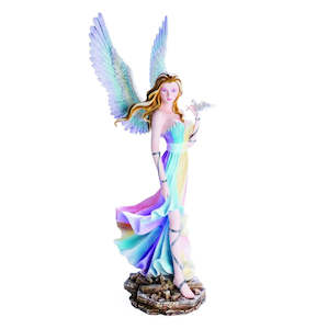 Large Rainbow Fairy with a Dove