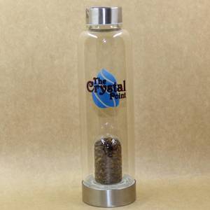 Secret Santa: Tigers Eye Infused Crystal Bottle with Holder