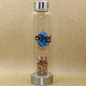 Secret Santa: Carnelian Infused Crystal Bottle with Holder