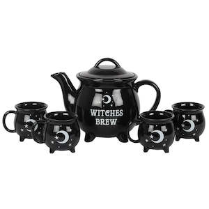 Witch: Witches Brew Ceramic Cauldron Teapot Set