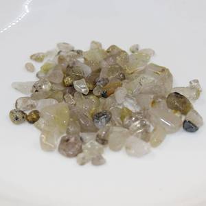 Chips And Beads: Rutilated Quartz Tumbled Chips