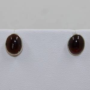 Garnet Stud Earrings S/S