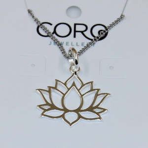 Lotus Flower Pendant on chain