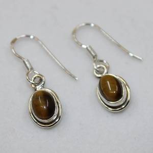 Earrings: Tigers Eye Earrings S/S Assorted