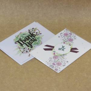 Card Thank you Note Size