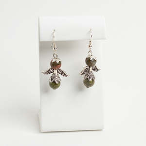 Earrings: Angel Earrings Unakite