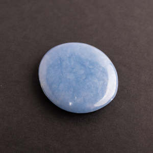 Flat Meditation Stones: Blue Quartz Flatstone