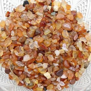 Chips And Beads: Orange Carnelian Chip