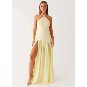Size 12: Yellow Janelle Beaded Maxi