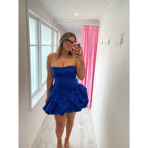 Size 12: Cobalt Violette Bubble Hem Mini