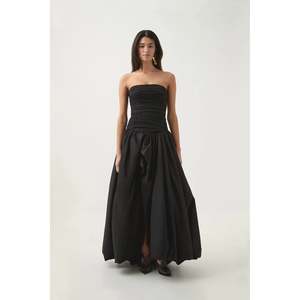 Size 14: Black Violette Bubble Hem Maxi