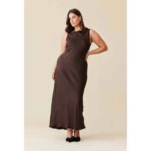 Espresso Firebird Cowl Gown