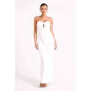 Size 18: White Antonella Strapless Keyhole Maxi - 18