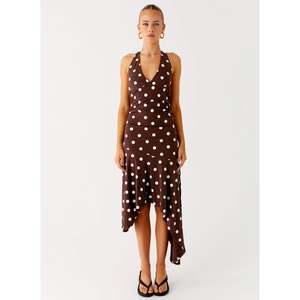 Chocolate Keylani Halter Midi