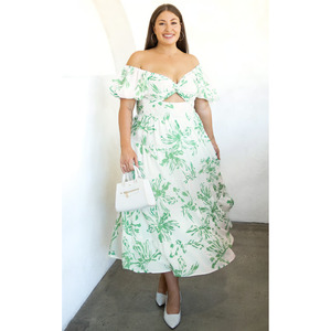 Size 20: Green Bretta Sweetheart Puff Sleeve Maxi