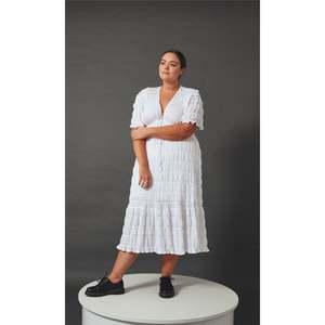 Size 22: White Mirella V Neck - 22