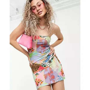 Patchwork Strapless Mini - 16