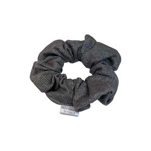 Scrunchies: MISTY Scrunchie - Grey Ribbed Cotton