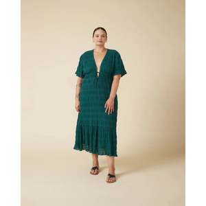 Pine Green Mirella V Neck