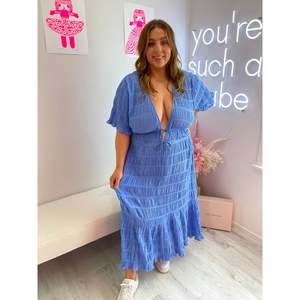 Cornflower Blue Mirella V Neck - 18